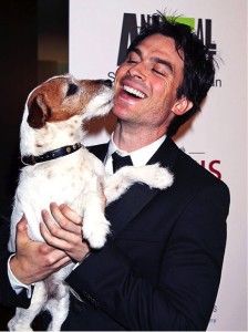 Ian Somerhalder with Uggie from The Artist